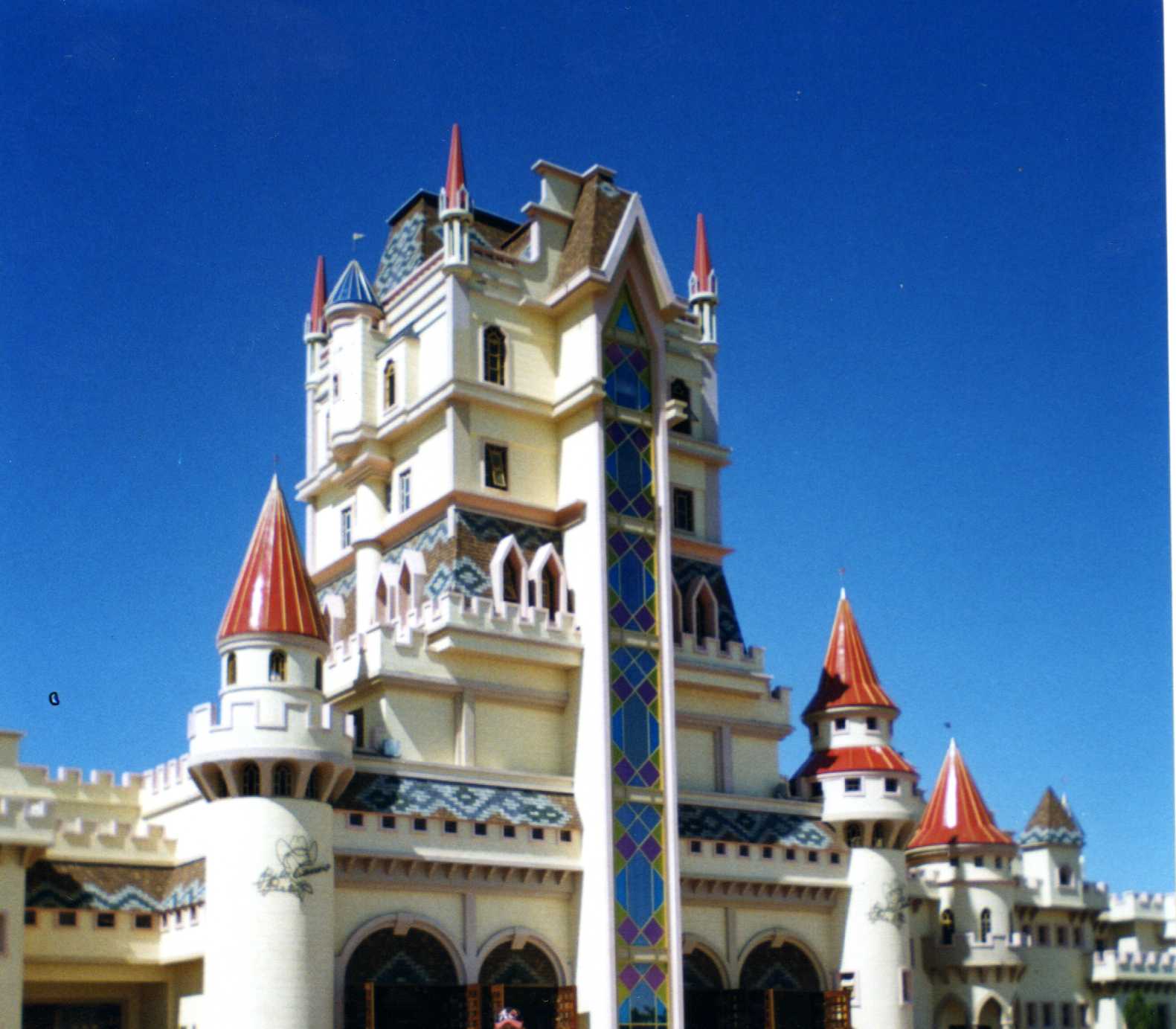 Castle at the entrance of Beto Carrero World theme park in Penha, Santa Catarina