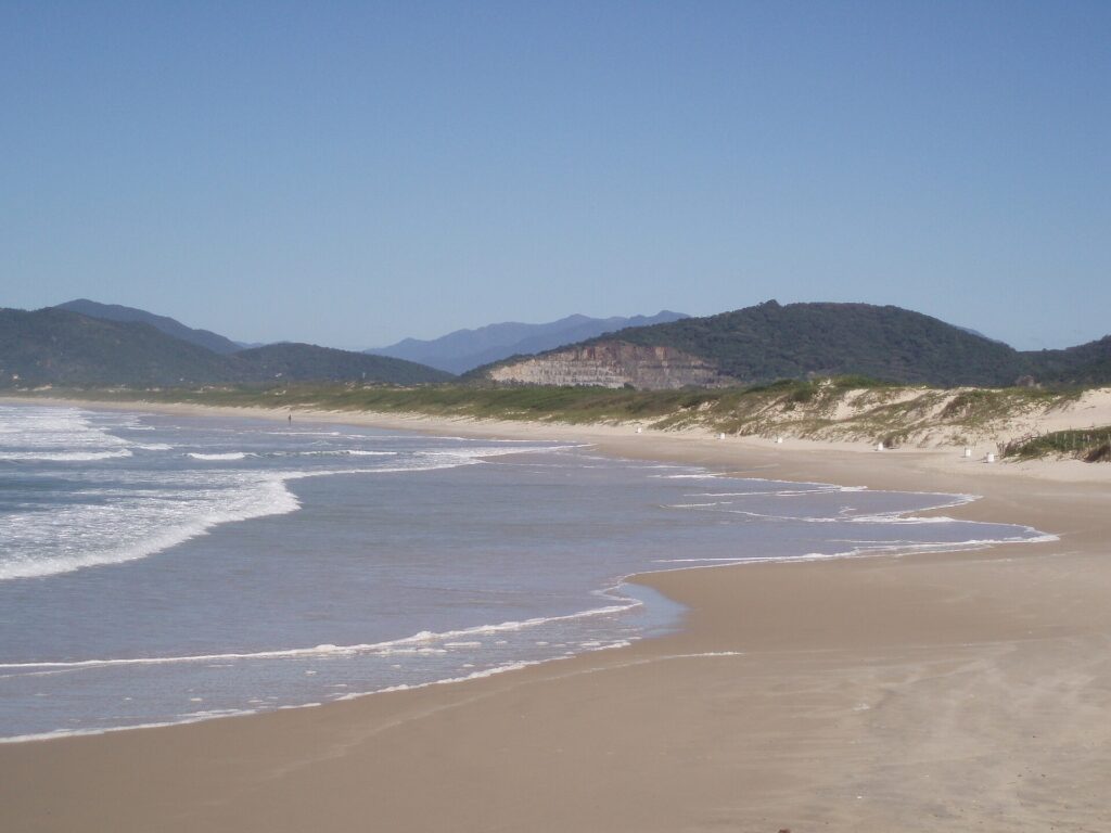 Praia da Joaquina beach in Florianópolis, Brazil